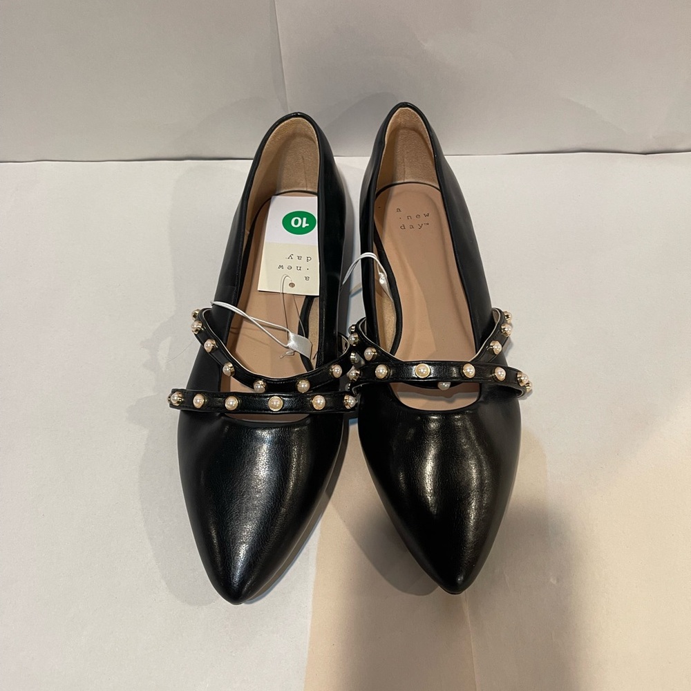 A New Day Black Studded Women's Shoes Size 10
